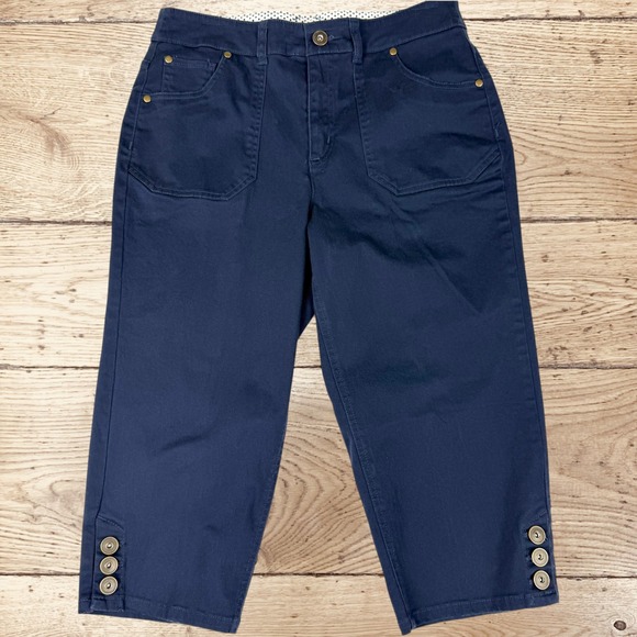 Christopher & Banks Pants - CHRISTOPHER & BANKS Capri Jeans Pants Women's Size‎ 8 Navy